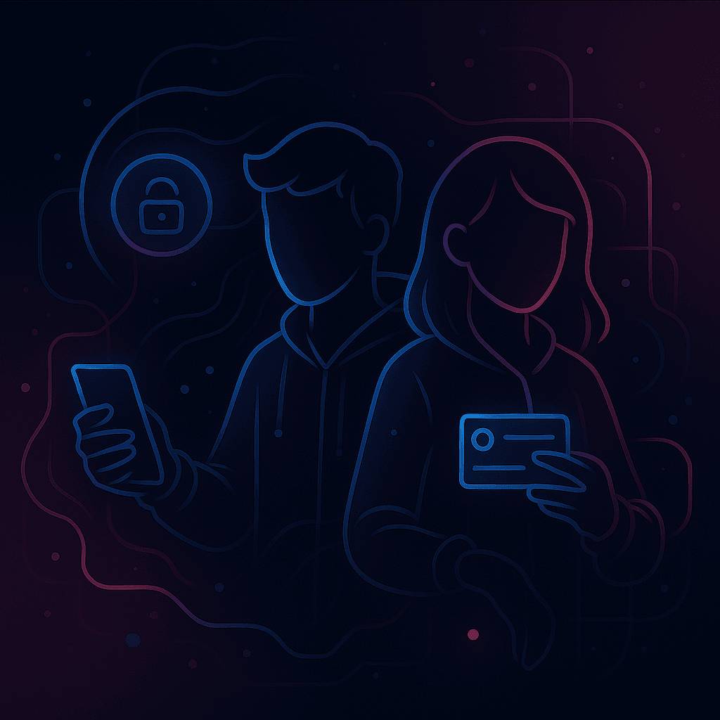 Illustration of Qode Hub mobile experience